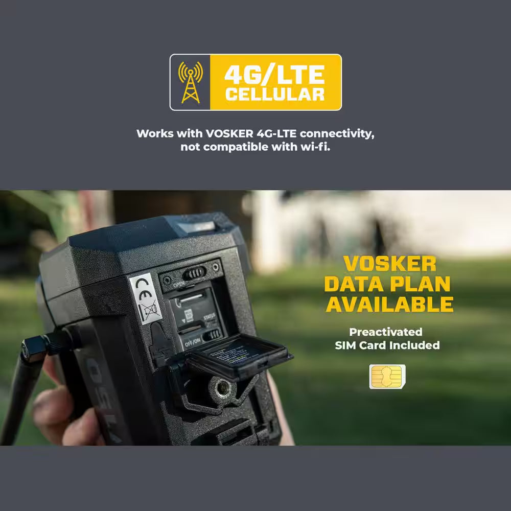 Solar Powered Wireless 4G LTE Cellular Outdoor Bullet Security Camera with Rechargeable Battery