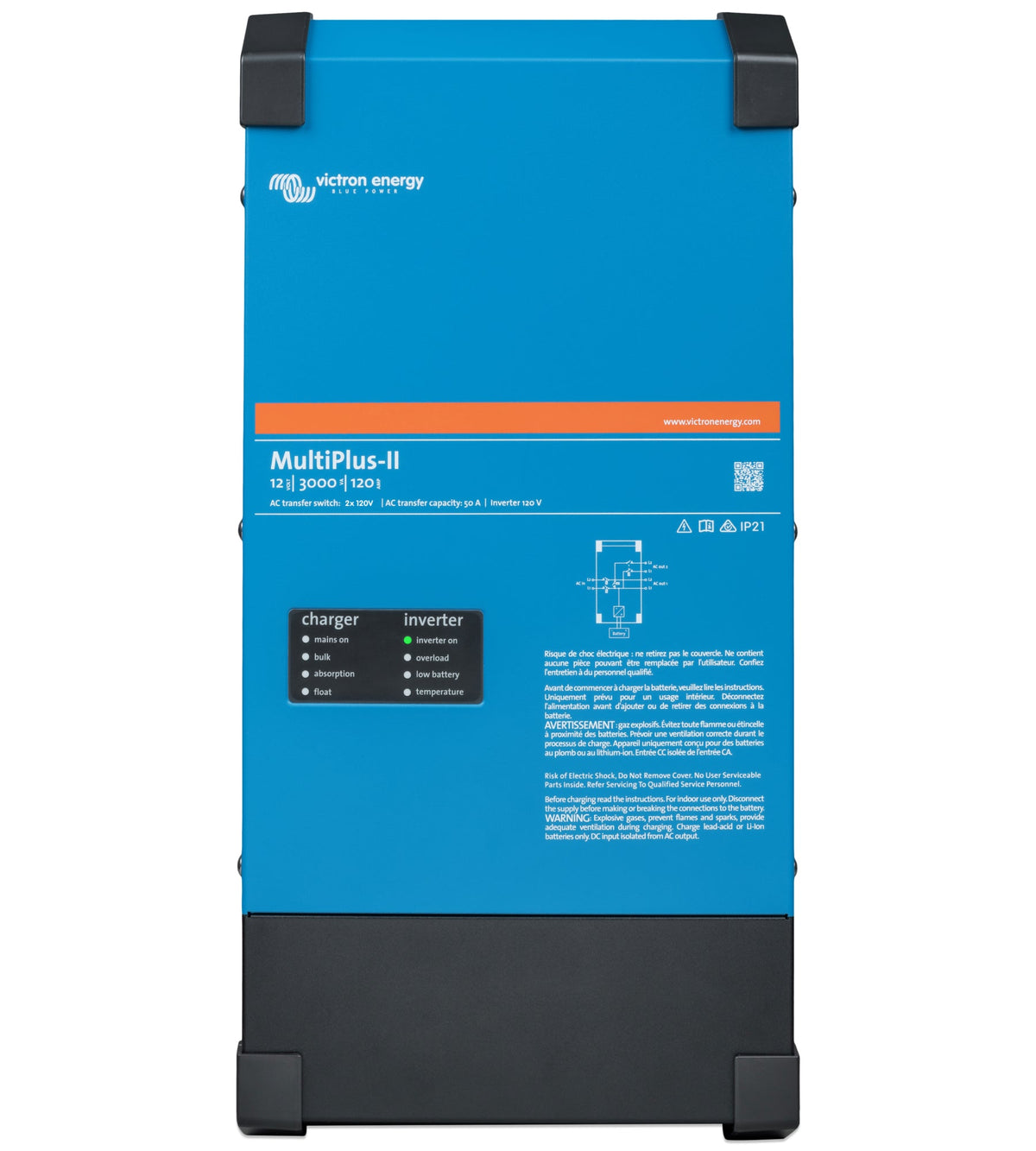 Victron - MultiPlus-II 12/3000/120-50 2x120V*If 0, order PMP122305102* [PMP122305100]