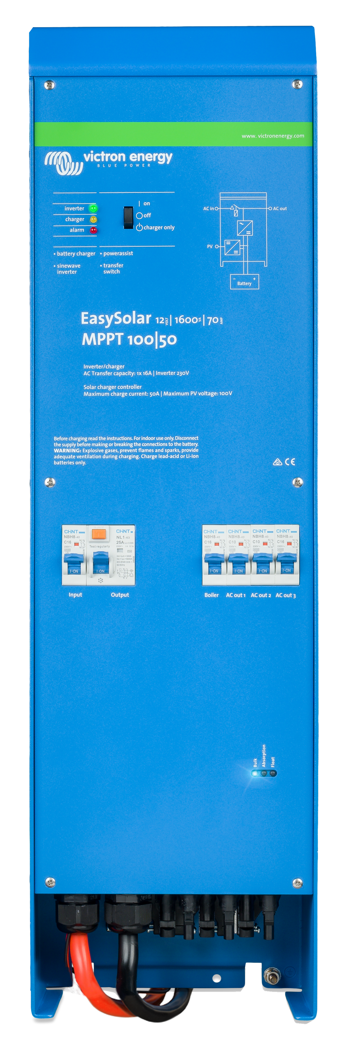 Victron - EasyS12/1600/70-16 230V MPPT100/50*If 0, order CEP122161000* [CEP121621000]