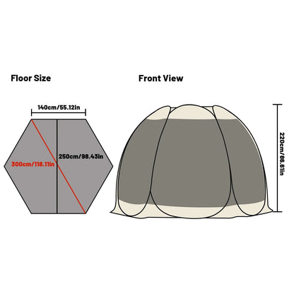 Portable Screen House Tent with Mosquito Net 6-8 Person Camping Backyard Patio & Protection Outdoor Shelter Suitable for family