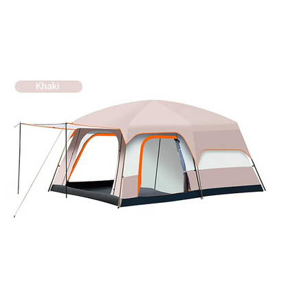 Upgraded 4 Season Camping Tent 3-12 Person Waterproof Windproof Double Layer 2 Room Family Outdoor Backpacking Equipment