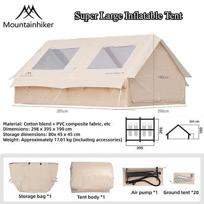 Mountainhiker Upgrade Large Starry Sky Inflatable Camping Tent,6-8 P Family Tent That Comes with Storage Bags and An Air Pump