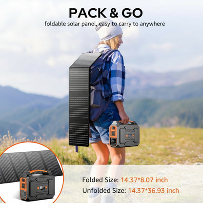 Solar Powered Generator 100W, Portable Power Station with Solar Panels 40W