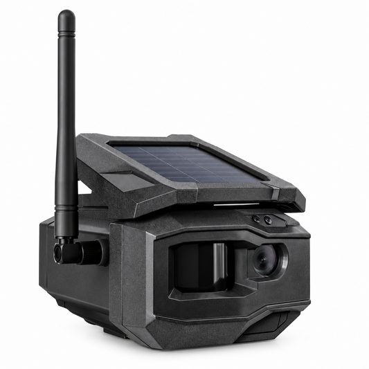 Solar Powered Wireless 4G LTE Cellular Outdoor Bullet Security Camera with Rechargeable Battery