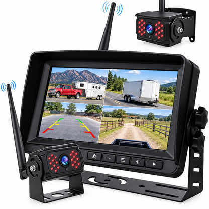 Wireless Backup Camera for Trucks, RV Backup Camera with HD Monitor